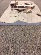 Scale model of prior architectural plan.