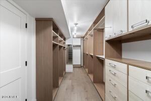 Spacious Closets with Hamper, Belt and Tie Holder, etc.