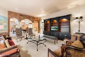 Formal living room open to formal dining room