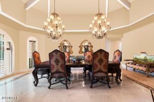 Virtually painted dining room