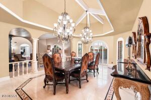Virtually painted dining room