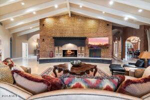 Family room fireplace