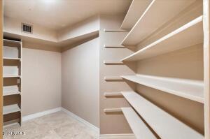 Spacious walk-in pantry