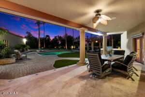 Covered patio backyard