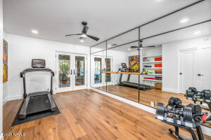 Gym Leading to Backyard (Has a Closet - Could Also be Used as a 3rd Bedroom.)